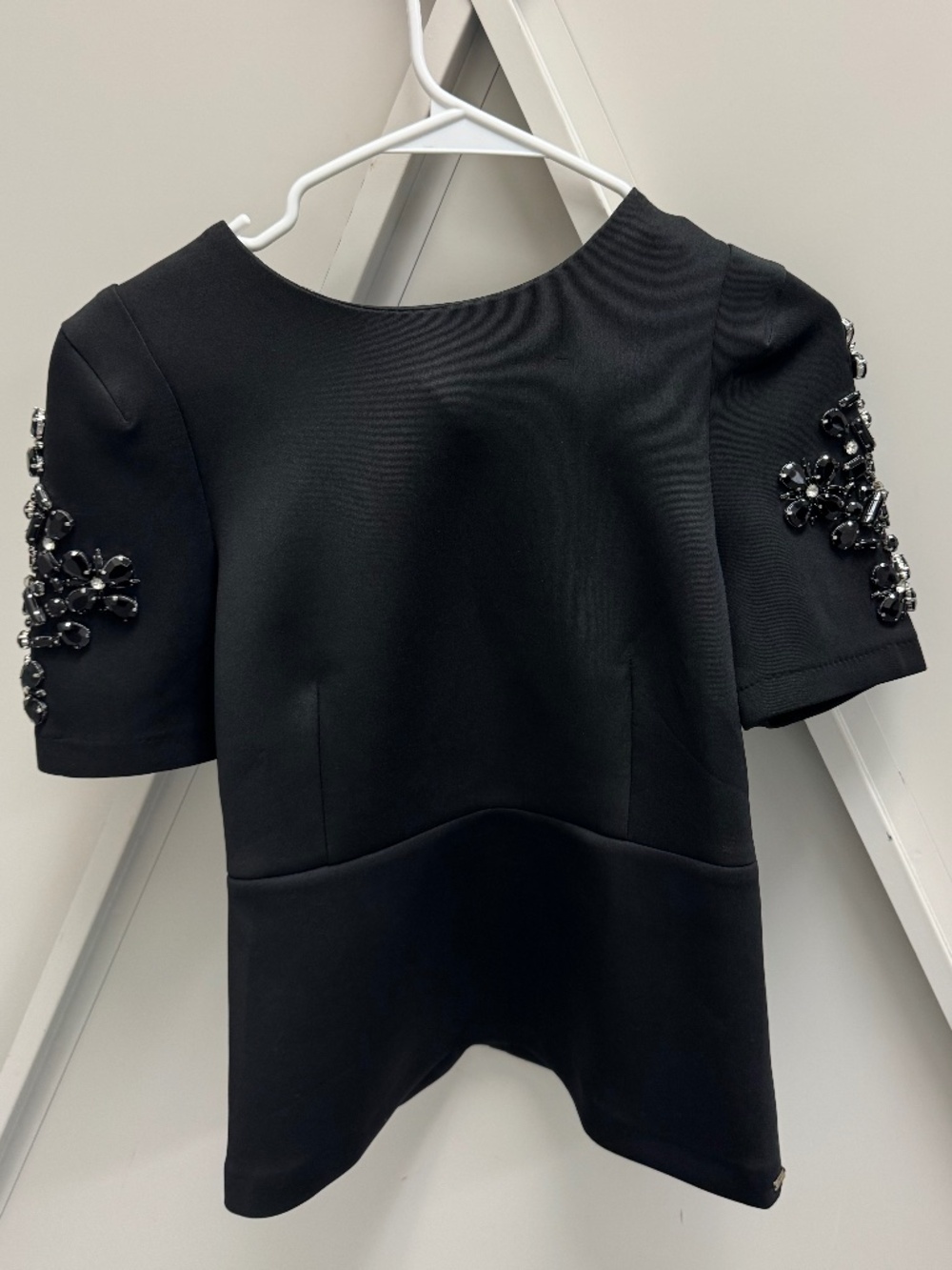 Line & Dot Beaded Top